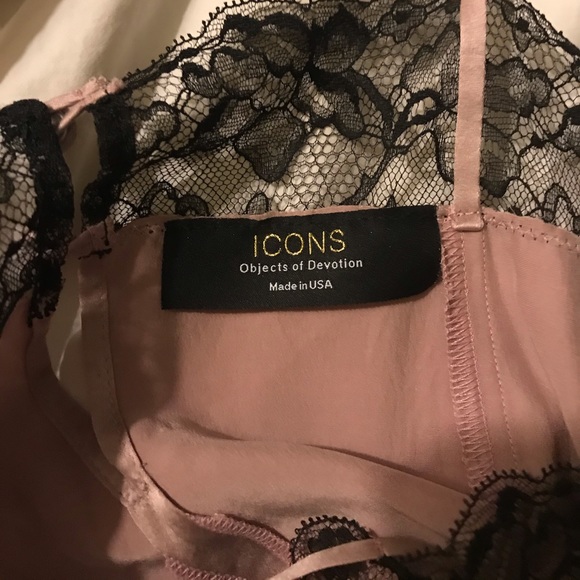 NWT ICONS Objts of Devotion Lace trimmed jumpsuit - Picture 6 of 7